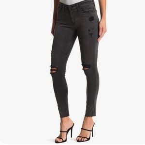 AG Black Raw Hem The Legging Ankle